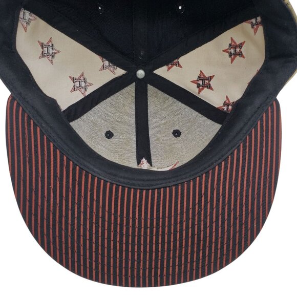 HOUSTON ASTROS Hat‎ Cap Baseball Black/Tan Logo Pattern Fitted 7 1/2 Cooperstown - Picture 6 of 8